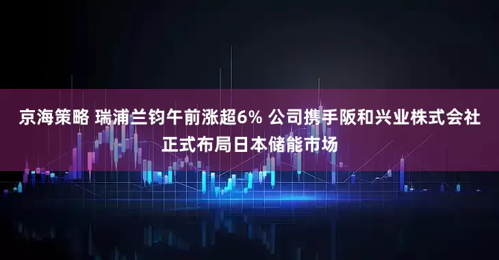 京海策略 瑞浦兰钧午前涨超6% 公司携手阪和兴业株式会社正式布局日本储能市场